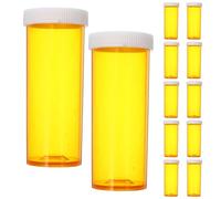 LIFKICH 25 Botellas Mini de Medicina Portátiles Tapa, Recipiente Pequeño de PP para Medicamentos, Organizador Compacto para Viaje y Almacenamiento Seguro de Suplementos