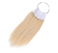 LIFKICH 30 Anillos Beige de Cabello Humano Anillos de Pvc Blanco, Reutilizables y Fáciles de Usar para Pruebas de Color en Suministros de Salón