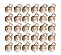 LIFKICH 30piezas Campanas de Cobre Pequeñas con Patrón Cabeza de Tigre Accesorios DIY para Pulseras Collares y Decoración Navideña Artesanal