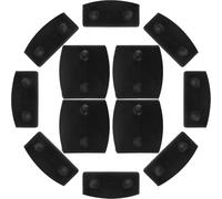 LIFKICH 36 Piezas de Soportes de Plástico Robustos y Ligeros para Listones de Cama Negros, Hebillas para Suministro de Agua de Lluvia y Reparación de Marcos