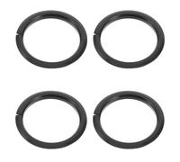 LIFKICH 4 Piezas Espaciador de Base de Dirección para Bicicleta, Aleación | Aluminio Negro, Diseño Abierto para Horquillas Cónicas, Ajustes Rápidos y Menor Peso en Mejoras de Ruta