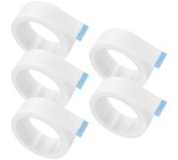 LIFKICH 5 Rollos de Cinta Adhesiva de Color Claro para Extensiones de Pestañas, Cinta Microporosa de Tela No Tejida, 4,3 Metros por Rollo, Adecuada para Maquillaje y Manipulación