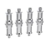 LIFKICH Adaptador 1/4 a 3/8 de Acero Inoxidable de Tornillo Roscado Compacto y Estándar 4 Piezas para Cámara y Equipo de Iluminación para Video y Entrevista