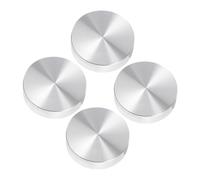 LIFKICH Adaptadores De Disco Redondo De Aleación De Aluminio Antideslizantes para Mesa De Té y Vitrinas, 30 Mm M6, 4 Piezas, Base Resistente y Portátil para Tablero De Vidrio