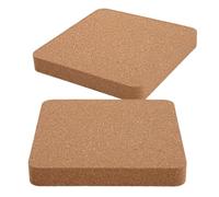 LIFKICH Almohadilla silenciadora de cuero para perforación, base antideslizante de corcho 150x150x20 mm, paquete doble para actividades de costura y manualidades