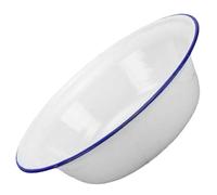 LIFKICH Bandeja Redonda para Hornear de Esmalte Blanco Gran Capacidad, Resistente y Apta para Horno, Adecuado para Preparar Tartas y Pasteles en Casa