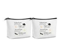LIFKICH Bolsas de Maquillaje Motivacionales 2 Piezas Frases Inspiradoras, Tamaño 22,5x15,9x5,6 Cm, Diseño Portátil y Colorido, Bolsa de Cosméticos para Adolescentes y Uso Escolar