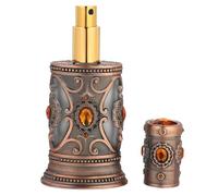 LIFKICH Botella de Perfume Vacía de Cristal Vintage 15 Ml, Recipiente Recargable para Aceites Esenciales, Almacenamiento para Viajes y del Hogar