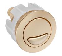 LIFKICH Botón Pulsador de Descarga Doble para Inodoro Rosca de 16mm | ABS Dorado, Cabezal Redondo y Acabado Cepillado, Recambio Manual de 1 Pieza para Cisternas