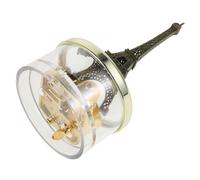 LIFKICH Caja de Portátil de Metal Vintage con Forma de Torre Eiffel Dorada Necesidad de Baterías, Adecuado para de Escritorio y Colecciones Personales para de Escritorio y Colecciones