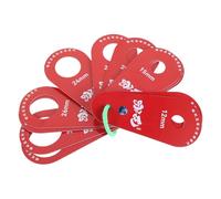 LIFKICH Calibrador de Diámetro para Cerezas y Arándanos, Regla de Medición de Plástico Rojo, Herramienta Manual Portátil para Medición Precisa en Huertos y Clasificación de Frutas