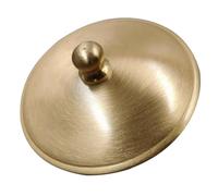 LIFKICH Cenicero Tapa de Latón Dorado para Interiores y Exteriores, Diseño Elegante y Resistente al Olor, Adecuado para Decoración del Hogar y Uso en Patio
