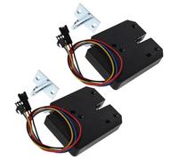 LIFKICH Cerradura eléctrica para taquillas y cerradura de solenoide pequeña, 2 unidades modernas sin cable, color negro, con gestión remota para buzones y máquinas expendedoras en