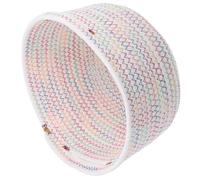 LIFKICH Cesta Pequeña Cesta Tejida de Almacenamiento de Cuerda de Algodón Blanco para Organizar Juguetes y Llaves Estilo Nórdico para Guardería y del Hogar