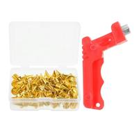 LIFKICH Clavos para Zapatillas de Atletismo Clavos de Repuesto para Zapatillas de Atletismo Dorados Acero y Plástico para Atletas Salto de Longitud y Competición