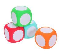 LIFKICH Dados de Actividad borrables de 6 cm, Pack de 4 Cubos innovadores para Juegos de matemáticas y Aprendizaje Interactivo en Aula