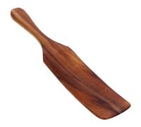 LIFKICH Espátula de Madera Natural para Cocina Mango Largo 28 CM, Utensilio Resistente Adecuado para Cocinar en Fogones Portátiles y Domésticos