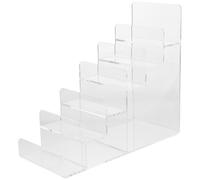 LIFKICH Estante Acrílico Transparente de 6 Niveles Multiuso para Almacenamiento de Joyas y Carteras en Cocina y Hogar, 7.9X3.9X9.1 Pulgadas Compacto