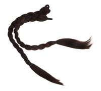 LIFKICH Extensiones de Trenza para Mujer Coleta Postiza Trenzada Sintética Color Marrón Oscuro de Fácil de Aplicar para Rápidos y Versátiles Tipo de Cabello