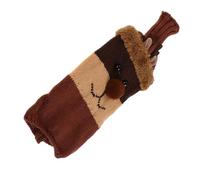 LIFKICH Funda en Vacaciones Navideña Marrón de Poliéster para Botella de Vino Diseño de Ciervo, Suave y Acogedora, Adecuado para Decoración Festiva y Cenas
