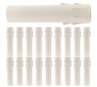 LIFKICH Fundas para Velas de Plástico Blanco Efecto Gotas de Cera para Candelabros, Pack de 20 Unidades, Cubre Velas para Lámpara de Pared y Decoración Hogar