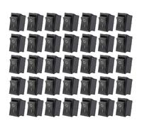 LIFKICH Interruptor de Palanca de Barco Kcd1-101 Negro 2 Pines 35 Piezas 250v Ca 6a para Encendido y Apagado Industrial en Dispensadores de Agua y Aparatos Eléctricos