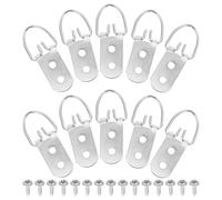 LIFKICH Juego de 30 Perchas Metálicas de Hierro con Anilla en D y Tornillos para Colgar Cuadros y Pinturas, Diseño Seguro Proyectos DIY y Galerías de Arte