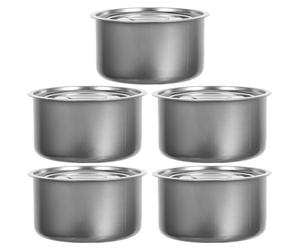 LIFKICH Juego de 5 Recipientes de Acero Inoxidable para Cocinar al Vapor, Multiusos y Fáciles de Limpiar, Ideales para Verduras y Comida de Ñiño