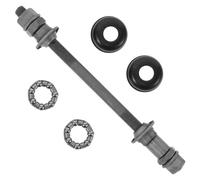 LIFKICH Juego de Eje y Rodamientos para Bicicleta de Montaña, Eje Trasero de 180 MM de Metal, Grosor 9,5 MM, Compatible con Bicis de Montaña para Reparación y Uso en Terreno Montañoso