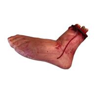 LIFKICH Juguete Pie Roto de Goma Color Rojo Sensación Realista para Halloween y Fiestas de Disfraces, Accesorio Hiperrealista para Asustar a Amigos y Familiares