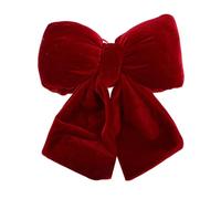 LIFKICH Lazo Navideño Rojo de Tela para Decoración del Árbol de Navidad, Diseño Minimalista y Elegante Que Añade Ambiente Festivo y Encanto Romántico en Casa