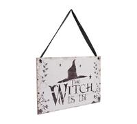 LIFKICH Letrero Colgante con Diseño de Sombrero de Bruja de Madera Reutilizable para Decoración de Halloween Adecuado para Bares y Fiestas en Casa