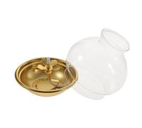 LIFKICH Linterna Decorativa Vintage de Aceite Pantalla de Vidrio para Uso en Budista, Lámpara de Mantequilla Tamaño 1, Set de 1 Unidad para Hogar