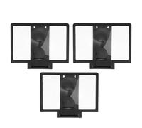 LIFKICH Lupa para Teléfono Móvil Soporte Negro, Amplificador de Pantalla 3 Pcs Que Aumenta la Visualización 2-3 Veces y Reduce Fatiga Visual para Teléfonos Celulares