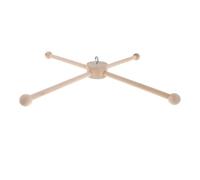 LIFKICH Marco de Carillón de Viento de Madera Natural sin Tratar, Soporte para Colgar Campanas de Viento en Cuna y Techo, Accesorio para Bebés y Bricolaje Sostenible