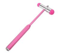 LIFKICH Martillo Pediátrico de Examen Físico Doble Cabeza y Agarre | Metal, Cabezal Elástico Bien Equilibrado, Uso Clínico y Junto Cama, Portátil, Color Rosa