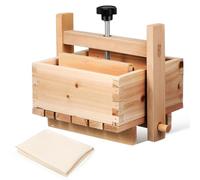LIFKICH Molde Prensador de Tofu Casero de Madera Tela Beige, Kit Estable y Confiable para Hacer Tofu y Queso en Casa DIY