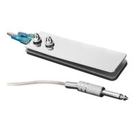 LIFKICH Pedal para Tatuajes Rectangular de 1.4 M, Acero Inoxidable Textura, Silicona, Accesorio para Máquinas de Tatuar, Interruptor Compatible para Fuente de Alimentación,