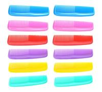 LIFKICH Peine Mini de Plástico Cabello 12piezas, Portátil y Antiestático, Dientes Gruesos para Evitar Enredos, Adecuado para Styling y Viajes Color Aleatorio