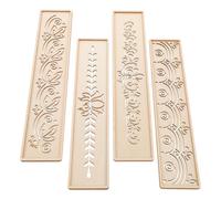 LIFKICH Plantilla de Pintura de Vid Plantilla de Borde de Hoja de Madera Beige Reutilizable Fácil Posicionamiento para Pintar Paredes y Proyectos de Madera
