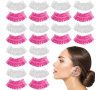 LIFKICH Protectores de Oídos Desechables Impermeables 200 Piezas de Cubierta Transparente de PE para Ducha y Salones de Belleza para Baño y Tintura de Cabello