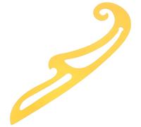 LIFKICH Regla de Curva para Costura y Reglas de Costura Patronaje en Plástico Amarillo Superficie Lisa Rebabas para Diseño de Ropa y Patronaje