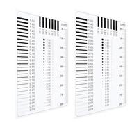 LIFKICH Regla de Plástico Transparente 2 Piezas para Medición de Precisión de Grietas y Detección de Fallas Superficiales, Medidor de Ancho de Fisuras para Inspección Detallada en Campo