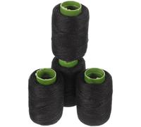 LIFKICH Rollo Hilo para Pelucas y Acolchado de 4 Hilos 300 Unidades de Poliéster de Coser Negro bajo Pelusa, Adecuado para Alfombras y Cortinas