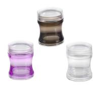 LIFKICH Sello estampador de uñas, estampador de uñas de silicona, 3 juegos, diseño compacto, no se deforma ni se rompe, para estampación de uñas DIY Color Aleatorio