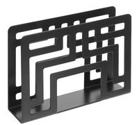 LIFKICH Servilletero Metálico Negro Hueco Decorativo para Servilletas de Papel, Soporte Cuadrado para Mesas en Cocina, Restaurante y Hostelería, Porta Servilletas Resistente y Práctico