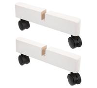 LIFKICH Soporte Móvil para Separadores de Ambientes con Ruedas, Base de Madera Resistente en Color Claro, 2 Unidades para Divisor de Habitaciones, Pies para Biombo y Panel Divisor,