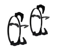 LIFKICH Soporte para Fogones de Gas Negro de Hierro, Antideslizante Rayar Ollas, Diseño Múltiples Ranuras, Paquete de 2 Piezas Adecuado para Obsequio de Inauguración