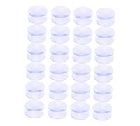 LIFKICH Ventosas de Silicona de Doble Cara para Mesa de Cristal Antideslizantes 24 Piezas 10X30Mm para Superficies Secas y Transparentes