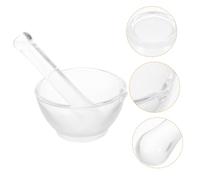 LIFKOME 1 Juego Conjunto de Tazón de Molienda Química con Pilón para Triturar Pastillas y Utensilio de Cocina de Vidrio Ergonómico